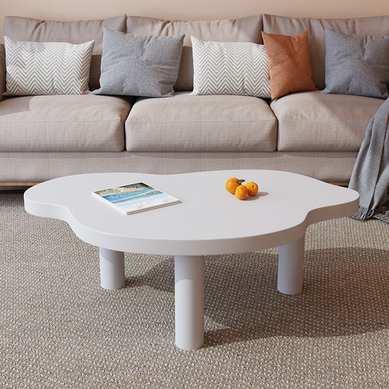 Geometric White Wood Coffee Table 3 Legs Base 1 Single Cocktail Table Clearhalo 'Coffee & Accent Tables' 'Coffee Tables' 'coffee_tables' 'furn' 'furn_coffee_tables' 'Furniture' 'furniture_coffee_tables' 'Living Room Furniture' 1200x1200_7e0def3c-fc35-4bcc-ba00-e3deaee5ca18