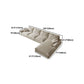 31.5"H White Faux Leather Pillow Top Arm Sofa & Chaise for Living Room
