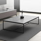 Trestle 1 Single Coffee Table Rectangular Slate Top Coffee Table in Gray