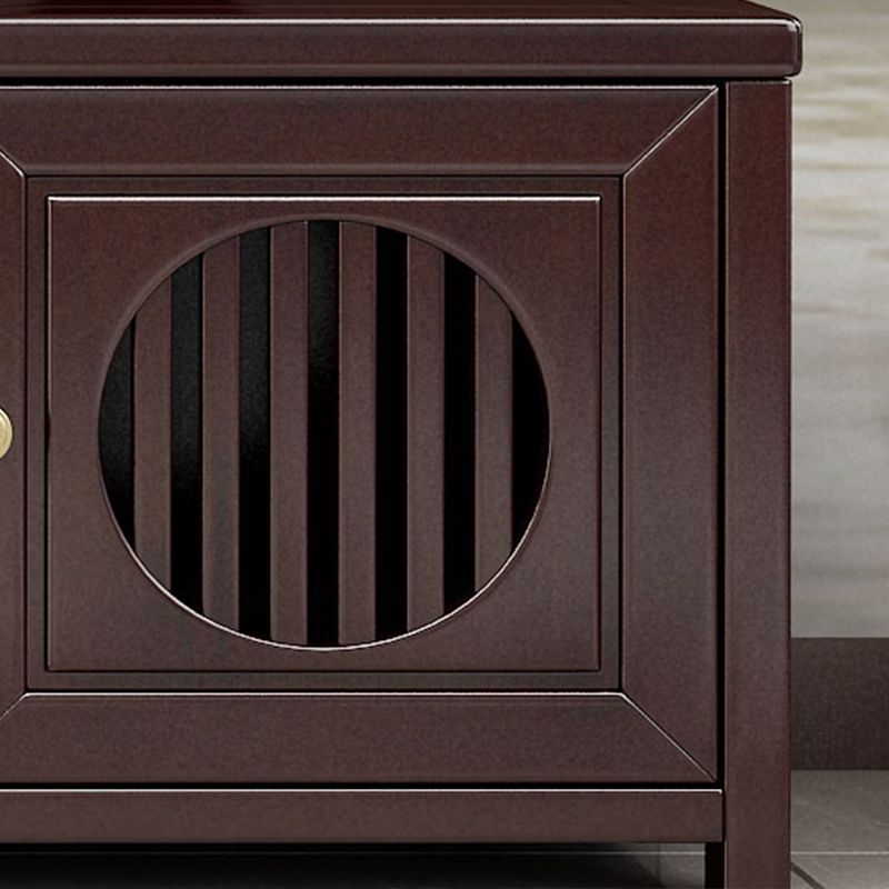 Mueble de TV de madera maciza, consola de soporte de TV abierta Simple para el hogar, estilo tradicional
