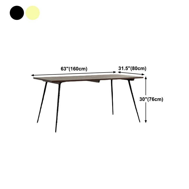 Rectangle Wood Color Dining Table Oak Solid Wood Table Luxury with 4 Legs Clearhalo 'Dining Tables & Seating' 'Dining Tables' 'dining_table' 'furn' 'furn_dining_table' 'Furniture' 'furniture_dining_table' 'Kitchen & Dining Furniture' 'kitchen' 'kitchen_dining_table' 1200x1200_7e126667-20a7-4303-883b-cd8de7c8a13a