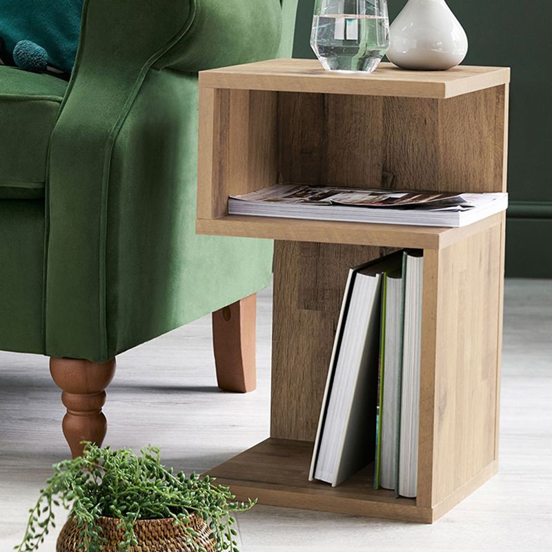 Pine Wood End Table Natural 2 Pieces Sofa Side Accent Table with Storage Shelves Clearhalo 'Coffee & Accent Tables' 'End & Side Tables' 'end_side_tables' 'furn' 'furn_end_side_tables' 'Furniture' 'Living Room Furniture' 1200x1200_7e12c5f7-7bfa-4ccd-96a3-907562ab986b