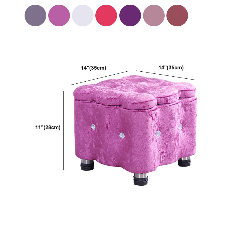Glam Plain Storage Pouf Plain Velvet Tufted with Storage Rectangle Couch Ottoman Clearhalo 'furn' 'furn_ottomans_poufs' 'Furniture' 'Living Room Furniture' 'Ottomans & Poufs' 'ottomans_poufs' 1200x1200_7e12e35f-0b24-42bd-8318-7c0615c99dbf