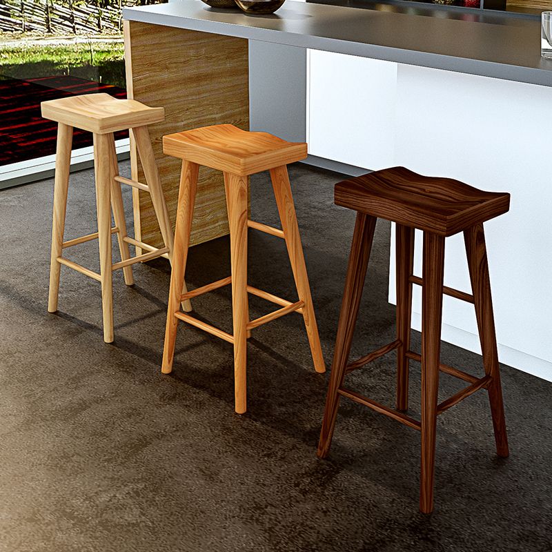 Contemporary Counter Bar Stool Backless Contoured Seat Wood Bar Stool with Footrest Clearhalo 'Bar Furniture' 'Bar Stools' 'bar_stools' 'furn' 'furn_bar_stools' 'furniture_bar_stools' 'Kitchen & Dining Furniture' 'kitchen&dining_furn' 'kitchen' 'kitchen_furn' Furniture' 1200x1200_7e137812-8f31-427b-bfca-e2b36c40460b