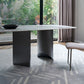 Rectangle Sintered Stone Dining Table Modern Table in White with Metal Double Pedestal Clearhalo ' dining_table' 'Dining Tables & Seating' 'Dining Tables' 'furn' 'furn_dining_table' 'Furniture' 'furniture_dining_table' 'Kitchen & Dining Furniture' 'kitchen&dining_furn' 'kitchen' 'kitchen_dining_table' 1200x1200_7e13de04-a68a-4d3c-9760-14e7d40da3c9