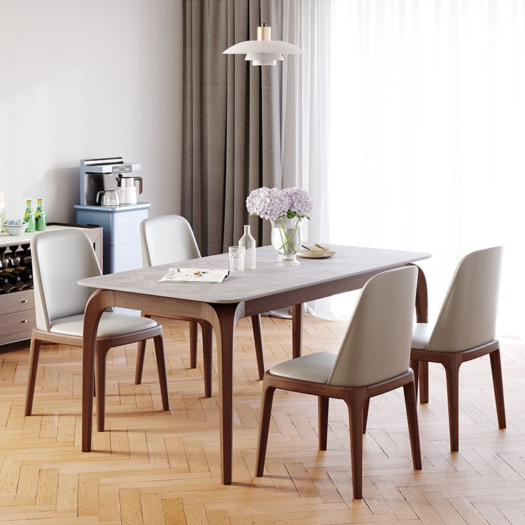 Rectangle Dining Table Sintered Stone Top Dining Table with 4 Legs Clearhalo 'Dining Tables & Seating' 'Dining Tables' 'dining_table' 'furn' 'furn_dining_table' 'Furniture' 'Kitchen & Dining Furniture' 1200x1200_7e1615dd-47c8-4cac-8ea9-9b1b36451d71