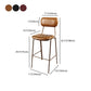 Industrial Leather Distressed Quilted Barstool Indoor Tall Stool with Rectangle Seat Clearhalo 'Bar Furniture' 'Bar Stools' 'bar_stools' 'furniture_bar_stools' 'Kitchen & Dining Furniture' 'kitchen&dining_furn' 'kitchen' 'kitchen_furn' Furniture' 1200x1200_7e16ed1a-6260-4500-9003-7dd96296362c