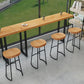 Solid Wood Bar Dining Table Rectangle Industrial Bar Table with Sled Base Clearhalo 'Bar Furniture' 'Bar Tables' 'bar_tables' 'furn' 'furn_bar_tables' 'Furniture' 'furniture_bar_tables' 'Kitchen & Dining Furniture' 1200x1200_7e170b3e-628e-4f8d-8948-6f0268265191