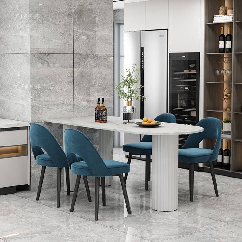 Solid Wood Legs Contemporary Free Form Dining Table Sintered Stone Dining Table for Kitchen Clearhalo ' dining_table' 'Dining Tables & Seating' 'Dining Tables' 'furn' 'furn_dining_table' 'Furniture' 'furniture_dining_table' 'Kitchen & Dining Furniture' 'kitchen&dining_furn' 'kitchen' 'kitchen_dining_table' 1200x1200_7e194e60-f51c-4b68-849f-3337eded28aa