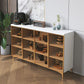 Glam -glazen deuren buffet sideboard stenen dinerserver voor woonkamer