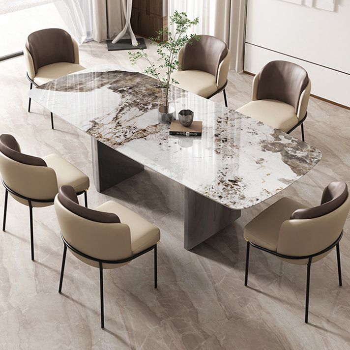 Sintered Stone Modern Rectangle Dining Table White Stone Top Table with Double Pedestal Clearhalo ' dining_table' 'Dining Tables & Seating' 'Dining Tables' 'furn' 'furn_dining_table' 'Furniture' 'furniture_dining_table' 'Kitchen & Dining Furniture' 'kitchen&dining_furn' 'kitchen' 'kitchen_dining_table' 1200x1200_7e19c93e-fbcc-4f4f-ae23-7c399c253f33