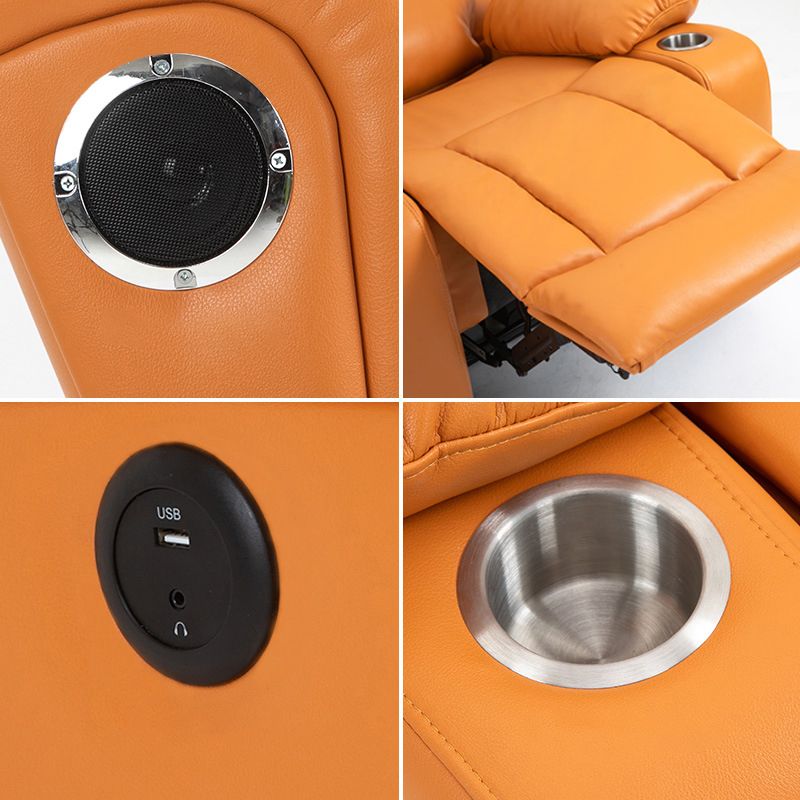 Recliner standard di reclinabile in pelle tradizionale con massaggio e conservazione