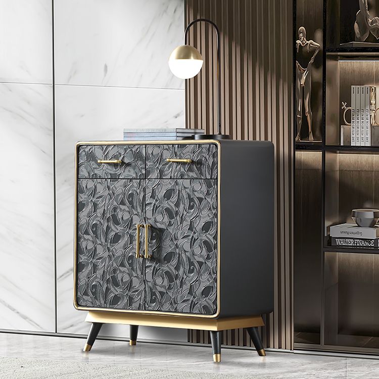 Glam Birch Sideboard Adjustable Shelving Cabinets Credenza with Drawer for Living Room Clearhalo 'buffet_sideboard' 'Buffets & Sideboards' 'furn' 'furn_buffet_sideboard' 'Furniture' 'furniture_buffet_sideboard' 'Kitchen & Dining Furniture' 1200x1200_7e1a0477-4987-4578-b891-224d223bed19