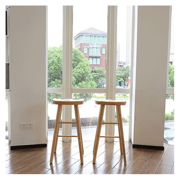 Modern Style Solid Wood Bar Stool with Footrest Living Room Simple Bar Stool 30-inches Clearhalo 'Bar Furniture' 'Bar Stools' 'bar_stools' 'furn' 'furn_bar_stools' 'furniture_bar_stools' 'Kitchen & Dining Furniture' 'kitchen&dining_furn' 'kitchen' 'kitchen_furn' Furniture' 1200x1200_7e1a45fe-8f83-4ff0-a53d-f9d9d90885c8