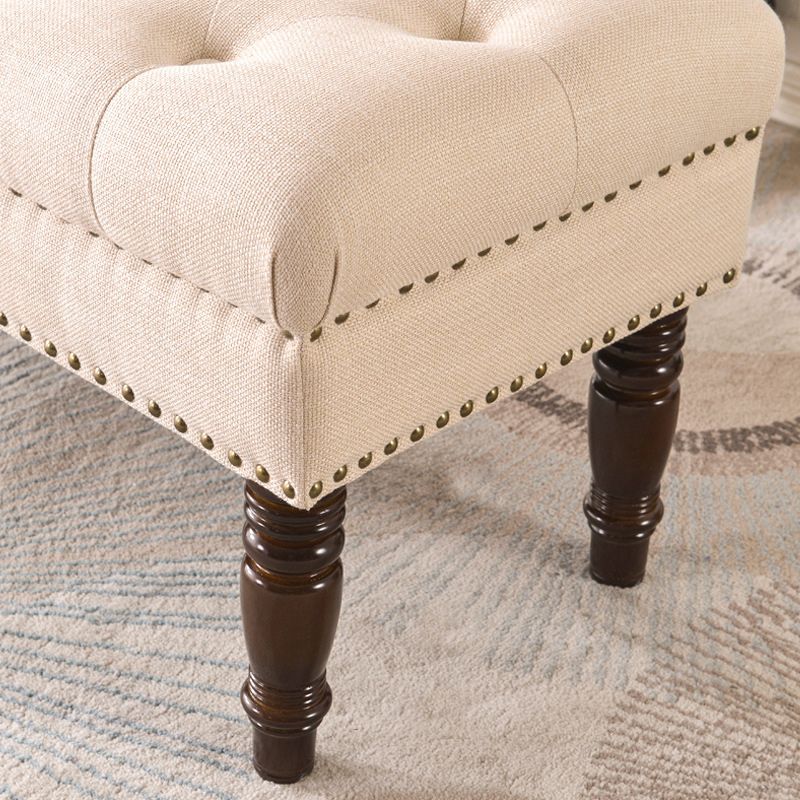 Foam Cushioned Bench 39.37" L x 15.75" W x 17.72" H Modern Bench with Nailheads Clearhalo 'Benches' 'Chairs & Seating' 'furn' 'furn_benches' 'Furniture' 'Living Room Furniture' 1200x1200_7e1a6648-bd86-4f3a-ac92-cd0c02df8295