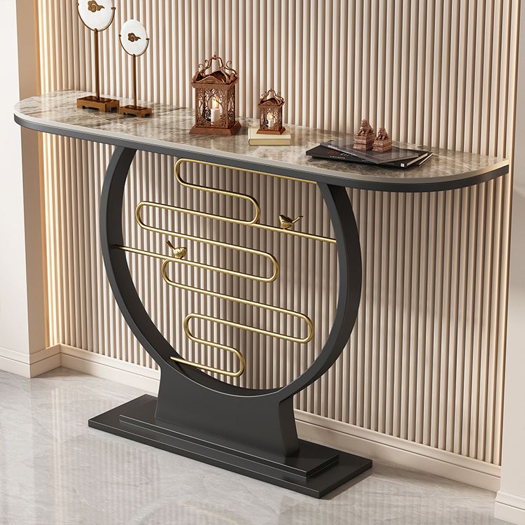 Tavolino console mezza luna glam tavolo resistente alle macchie per la sala