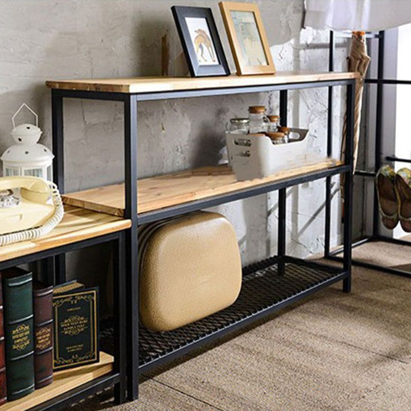 Midden-eeuwse moderne ijzeren console banken tafel rechthoek dennen eindtafel voor hal