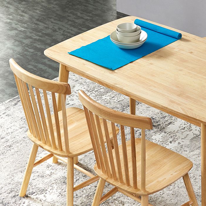 Rubberwood Solid Wood Dining Table 4 Legs Base Wood Table for Kitchen Clearhalo ' dining_table' 'Dining Tables & Seating' 'Dining Tables' 'furn' 'furn_dining_table' 'Furniture' 'furniture_dining_table' 'Kitchen & Dining Furniture' 'kitchen&dining_furn' 'kitchen' 'kitchen_dining_table' 1200x1200_7e1d24df-2a85-4415-92c5-d641786d2780