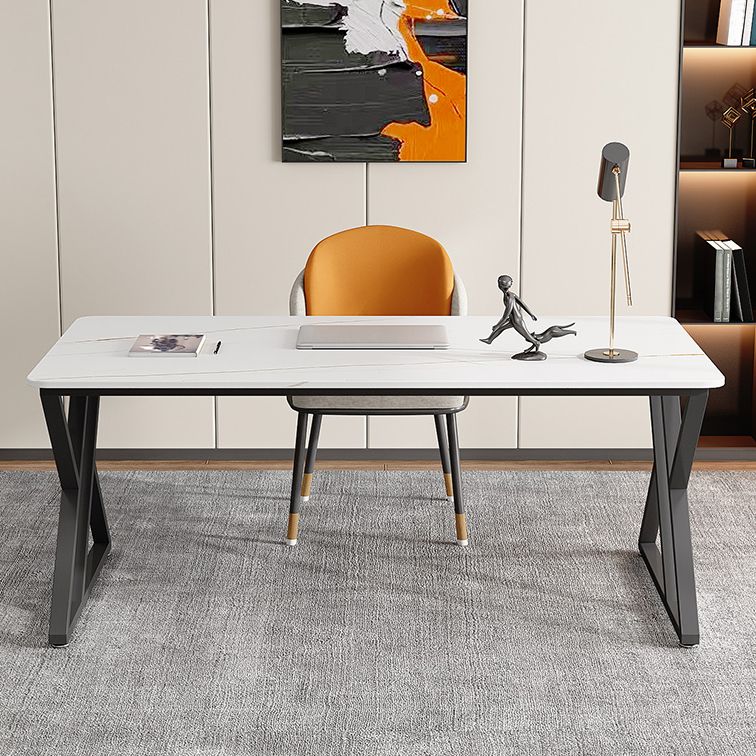 Sintered Stone Working Table Modern Rectangle Office Desk for Office Clearhalo 'furn' 'furn_office_desk' 'Furniture' 'furniture_office_desk' 'Office Desks' 'Office Furniture' 'office_desk' 1200x1200_7e1e908b-8c4f-4f9b-bc55-2b6993fb1b73