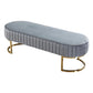 Modern Velvet Foam Bench Oval Solid Color Bench with Legs for Bedroom Clearhalo 'Benches' 'Chairs & Seating' 'furn' 'furn_benches' 'Furniture' 'Living Room Furniture' 1200x1200_7e1efbff-c1d1-4c26-ae3b-83e1d1ff1226