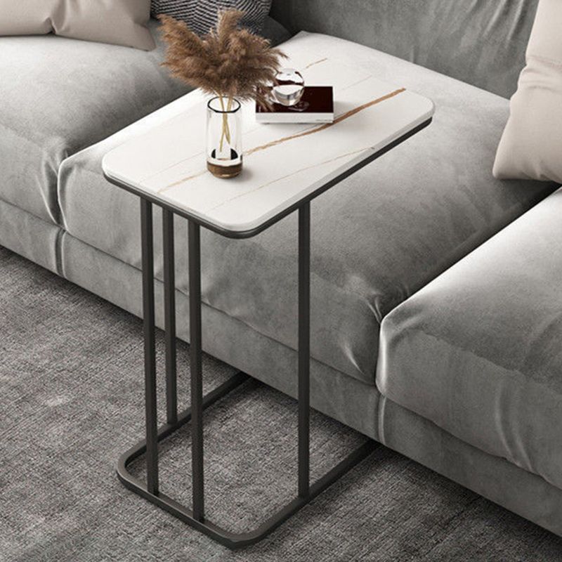 Rectangular C Side End Table Minimalist Slate Side End Table