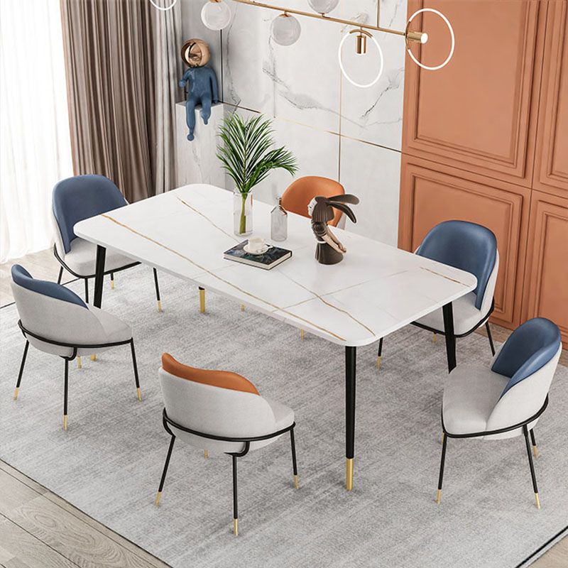 Gestoffeerde zijstoel Scandinavisch design armloze vaste achterstoel voor thuis