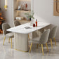 Nordic 1/2/5/6/7 Pieces Dining Set Rectangle Table and Leather Chairs Dinette Set Clearhalo 'Dining Room Sets' 'Dining Tables & Seating' 'dining_room_set' 'furn' 'furn_dining_room_set' 'Furniture' 'furniture_dining_room_set' 'Kitchen & Dining Furniture' 'kitchen&dining_furn' 'kitchen' 1200x1200_7e1fcc54-6764-4202-9144-37b9617d761f