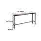 Contemporary Rectangle Bar Dining Table Wood Bar Height Table with Iron Base in Black Clearhalo 'Bar Furniture' 'Bar Tables' 'bar_tables' 'furn' 'furn_bar_tables' 'Furniture' 'furniture_bar_tables' 'Kitchen & Dining Furniture' 'kitchen&dining_furn' 'kitchen' 1200x1200_7e205d10-3e07-4c28-95ff-bce5df551fe8