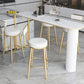 Industrial Iron Bar Dining Table with Stone Top Indoor Bistro Table Fixed Table Clearhalo 'Bar Furniture' 'Bar Tables' 'bar_tables' 'furn' 'furn_bar_tables' 'Furniture' 'furniture_bar_tables' 'Kitchen & Dining Furniture' 1200x1200_7e23267b-6acc-4e11-9709-5c27085b7150