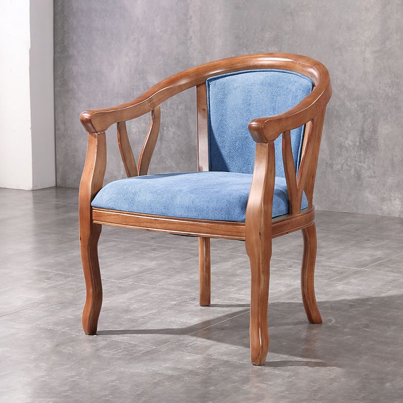 Traditional Solid Wood Dining Chair Linen Dining Arm Chair for Home Use Clearhalo ' kitchen&dining_furn' 'Dining Chairs' 'Dining Tables & Seating' 'dining_chair' 'furn' 'furn_dining_chair' 'Furniture' 'furniture_dining_chair' 'Kitchen & Dining Furniture' 'kitchen' 1200x1200_7e232ff8-f6fb-4c30-9b8c-5ebf940b55d4