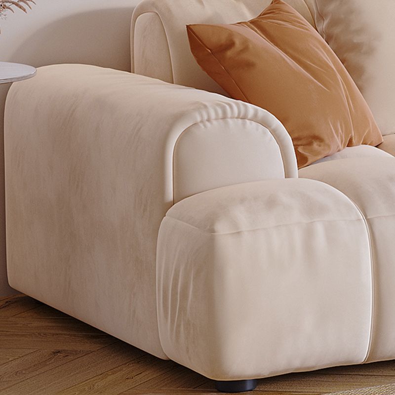 Velvet Modern Sofa 25.6"High Rolled Arm Sofa & Biscuit Back Sofa Clearhalo 'furn' 'furn_sofas' 'Furniture' 'furniture_sofas' 'kitchen' 'kitchen_sofas' 'Living Room Furniture' 'Sofa' 'sofas' 1200x1200_7e23aaaa-f1ff-450f-864d-85ff9c382b23