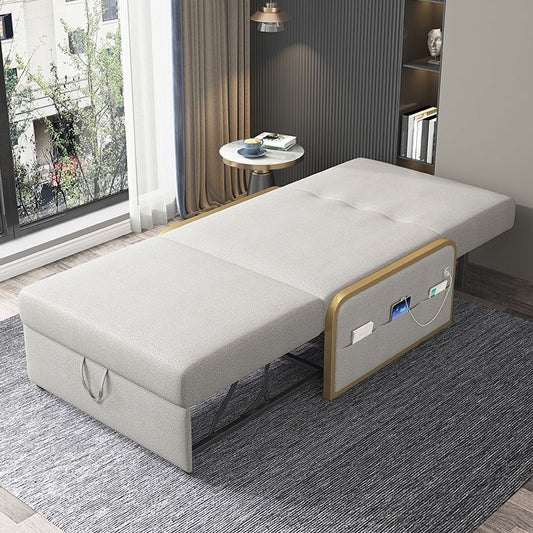 Faux in pelle resistente al braccio contemporaneo di divano di divano a letto senza braccio