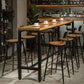 Industrial Style Pub Set 1/5/9 Pieces Solid Wood Pub Dining Set for Indoor Clearhalo 'Bar Furniture' 'furn' 'furn_home_bar_bar_sets' 'Furniture' 'Home Bars & Bar Sets' 'home_bar_bar_sets' 'Kitchen & Dining Furniture' 1200x1200_7e25df90-302c-4969-af8d-ff5cd69f5852