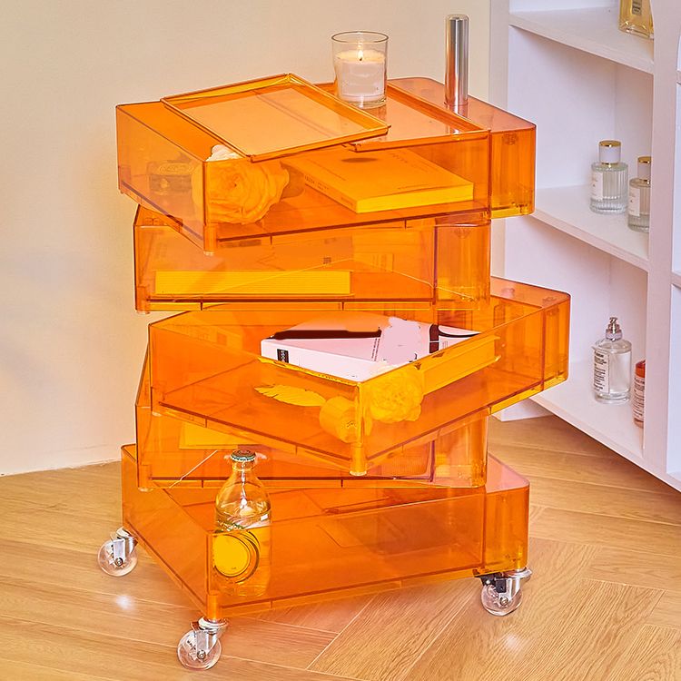 Plastic Nightstand Or End Table 28" Tall Nightstand with Drawers and Wheel Clearhalo 'Bedroom Furniture' 'furn' 'furn_night_stand' 'Furniture' 'night_stand' 'Nightstands' 1200x1200_7e277ae4-0125-4598-a6f0-78e75123ee20