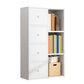 Modern & Contemporary Shelf Bookcase Closed Back Bookshelf for Office