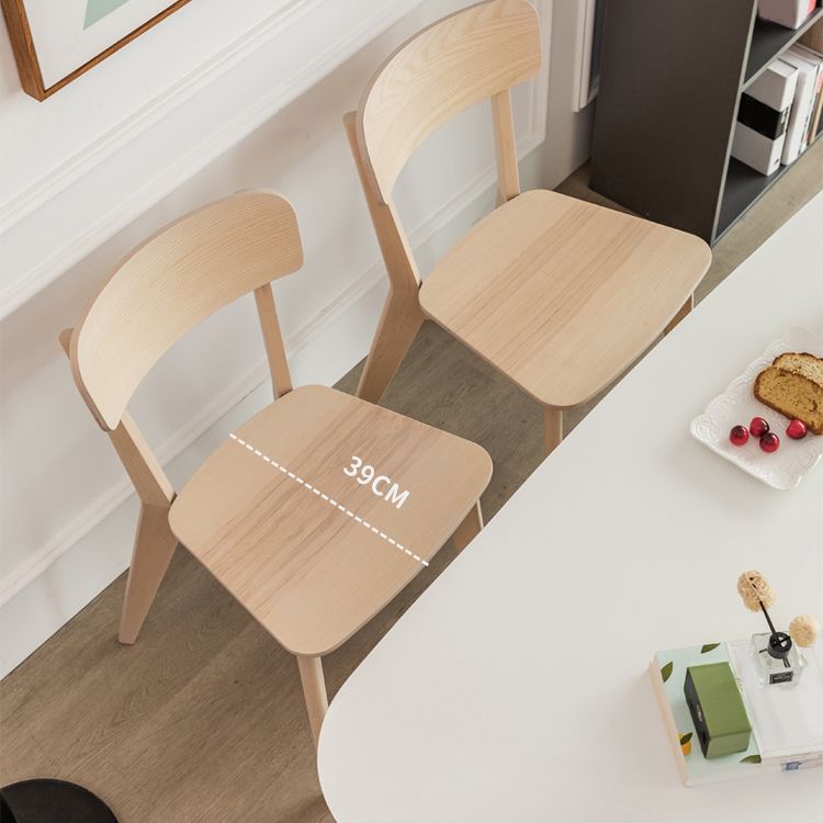 Eigentijdse stijl zijstoel hout open rug eetkamerstoel voor eetkamer