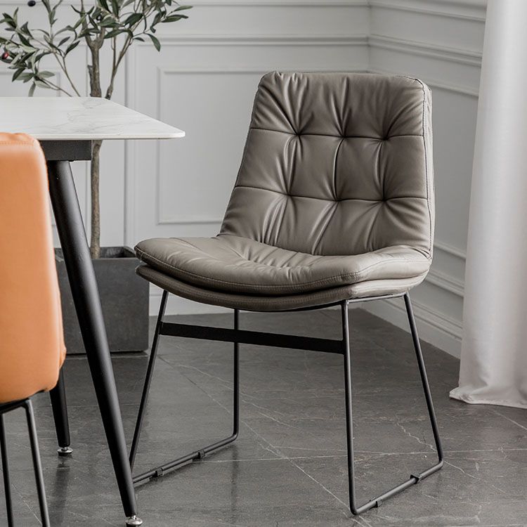 Contemporary Style Kitchen Chairs Dining Armless Side Chair with Metal Legs Clearhalo ' kitchen&dining_furn' 'Dining Chairs' 'Dining Tables & Seating' 'dining_chair' 'furn' 'furn_dining_chair' 'Furniture' 'furniture_dining_chair' 'Kitchen & Dining Furniture' 'kitchen' 1200x1200_7e2b3603-b2c4-4759-b324-0c4f09b88e89