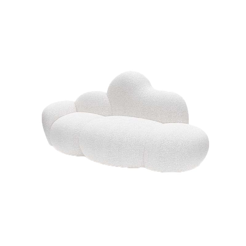 Hedendaagse stijl gebogen bank 33.46 "H armloze bank in het wit