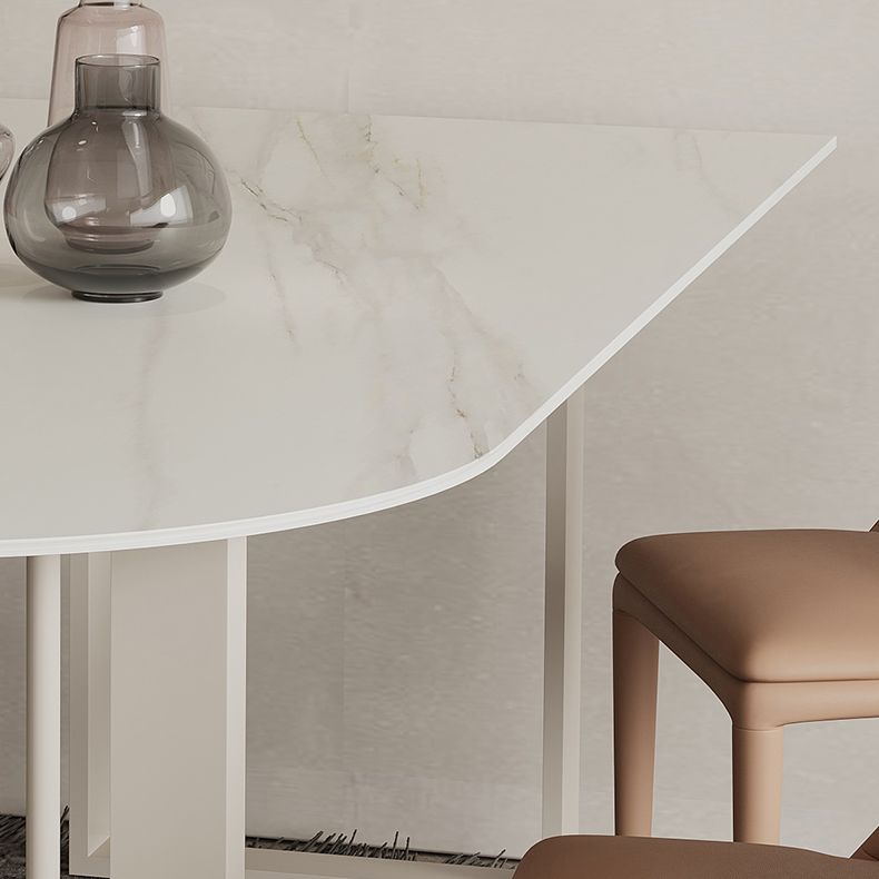 Sintered Stone Top Modern Table for Restaurant Dining Table with Double Pedestal Base Clearhalo ' dining_table' 'Dining Tables & Seating' 'Dining Tables' 'furn' 'furn_dining_table' 'Furniture' 'furniture_dining_table' 'Kitchen & Dining Furniture' 'kitchen&dining_furn' 'kitchen' 'kitchen_dining_table' 1200x1200_7e2e383d-6667-448e-8685-a562d4d04619