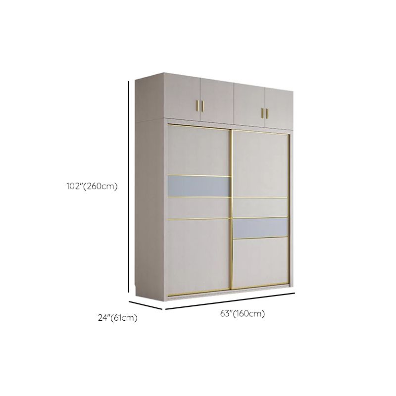 Sliding Wardrobe Closet with Shelves Contemporary Wardrobe Cabinet Clearhalo 'Armoires & Wardrobes' 'armoires_wardrobes' 'Bedroom Furniture' 'furn' 'furn_armoires_wardrobes' 'Furniture' 1200x1200_7e2ff190-7aa2-4dcf-8b83-2c72d6e09f68