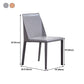 Sillas de comedor sin brazo de cuero sintética silla de comedor moderna para casa