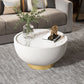 Stone Round Coffee Table Glam Pedestal Coffee Cocktail Table Set Clearhalo 'Coffee & Accent Tables' 'Coffee Tables' 'coffee_tables' 'furn' 'furn_coffee_tables' 'Furniture' 'Living Room Furniture' 1200x1200_7e3288a7-9f44-4df4-9e78-690c77ae57eb