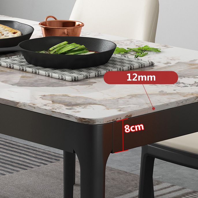 Rectangle Shape Sintered Stone Dining Table Simplicity 4 Legs Table for Dining Room Clearhalo ' dining_table' 'Dining Tables & Seating' 'Dining Tables' 'furn' 'furn_dining_table' 'Furniture' 'furniture_dining_table' 'Kitchen & Dining Furniture' 'kitchen&dining_furn' 'kitchen' 'kitchen_dining_table' 1200x1200_7e33c126-39bc-4b28-a4bc-ea2a38b9f787