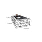 Mid-Century Modern Frame Coffee Table in Black with Iron Top