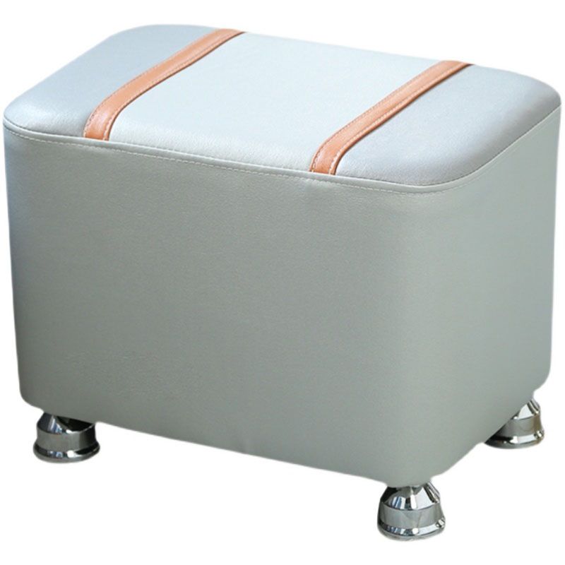 Color Matching Leather Standard Stool Modern Style Simple Rectangular Stool Clearhalo 'furn' 'furn_ottomans_poufs' 'Furniture' 'Living Room Furniture' 'Ottomans & Poufs' 'ottomans_poufs' 1200x1200_7e358b38-106f-495c-bae6-a180bb85e83e