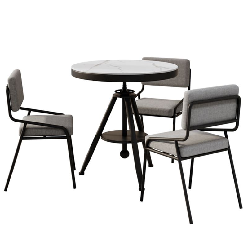 Modern Style Home Sintered Stone Dining Table Round Shape Table with Single Pedestal Base Clearhalo ' dining_table' 'Dining Tables & Seating' 'Dining Tables' 'furn' 'furn_dining_table' 'Furniture' 'furniture_dining_table' 'Kitchen & Dining Furniture' 'kitchen&dining_furn' 'kitchen' 'kitchen_dining_table' 1200x1200_7e375d4c-bac0-4d54-aab7-6a34f08c538b