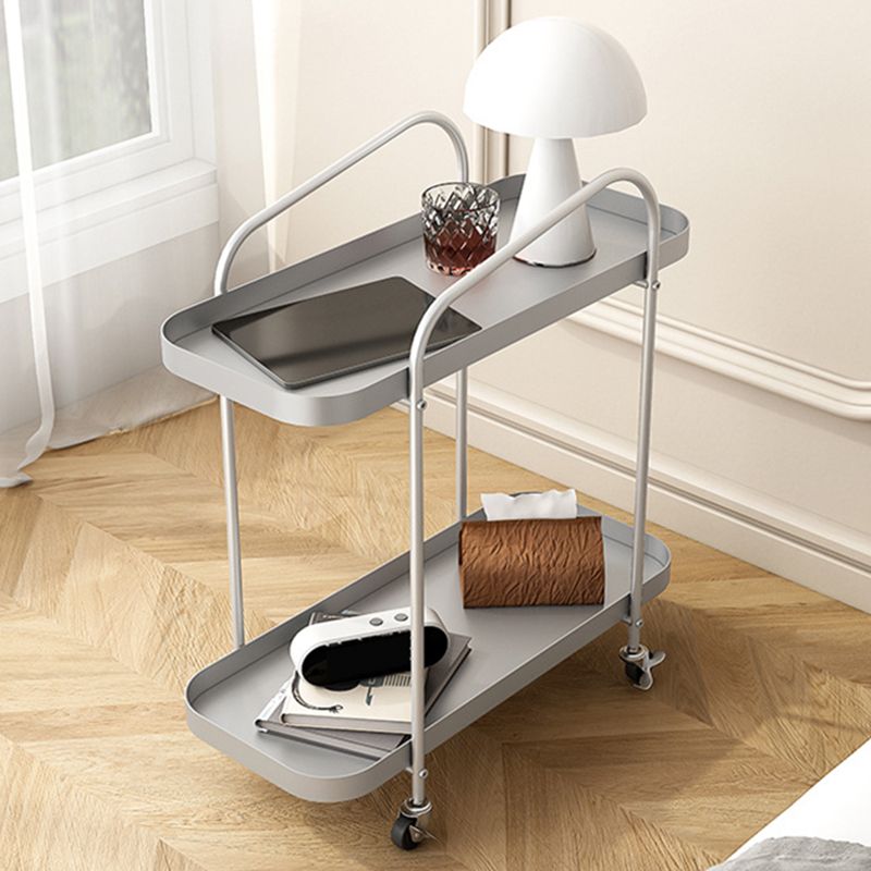 25.2" Tall Metal Side Table Shelf Included End Table with Casters Clearhalo 'Coffee & Accent Tables' 'End & Side Tables' 'end_side_tables' 'furn' 'furn_end_side_tables' 'Furniture' 'Living Room Furniture' 1200x1200_7e3863fd-575b-4048-956b-33b7e92fc991