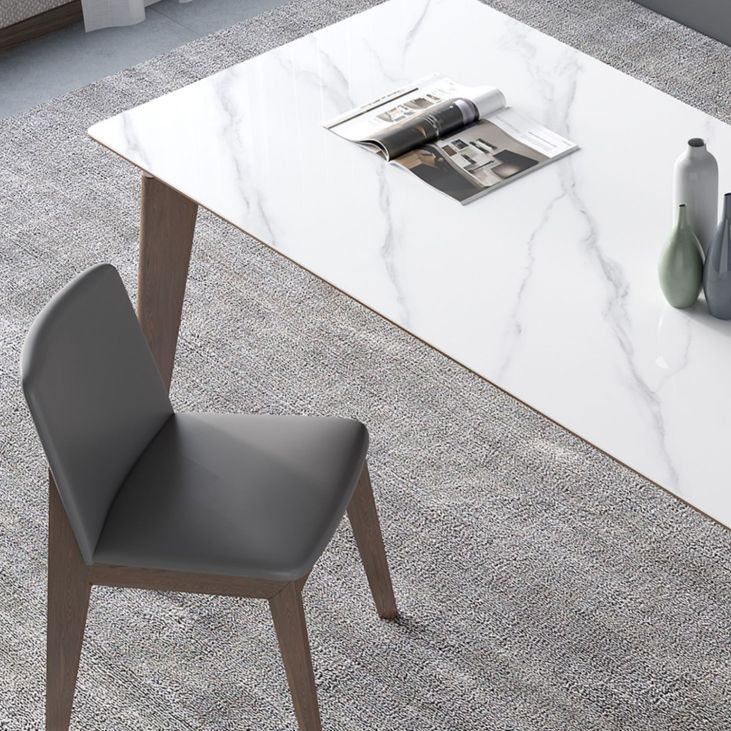 Sintered Stone Rectangle Table Medieval Modern White Table with 4 Legs for Restaurant Clearhalo ' dining_table' 'Dining Tables & Seating' 'Dining Tables' 'furn' 'furn_dining_table' 'Furniture' 'furniture_dining_table' 'Kitchen & Dining Furniture' 'kitchen&dining_furn' 'kitchen' 'kitchen_dining_table' 1200x1200_7e399033-0d08-4ab5-aecd-0dd13193100f