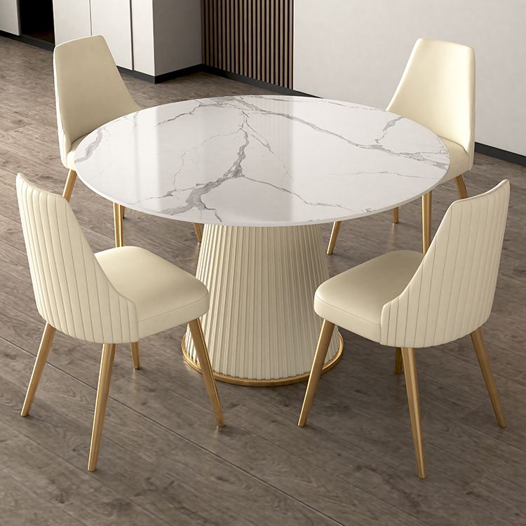 Nordic 1/2/5/7 Pieces Round Dinette Set with Sintered Stone Table and Chairs Furniture Clearhalo 'Dining Room Sets' 'Dining Tables & Seating' 'dining_room_set' 'furn' 'furn_dining_room_set' 'Furniture' 'furniture_dining_room_set' 'Kitchen & Dining Furniture' 'kitchen&dining_furn' 'kitchen' 1200x1200_7e39cad9-6dac-4d5e-9691-d392157db7c1