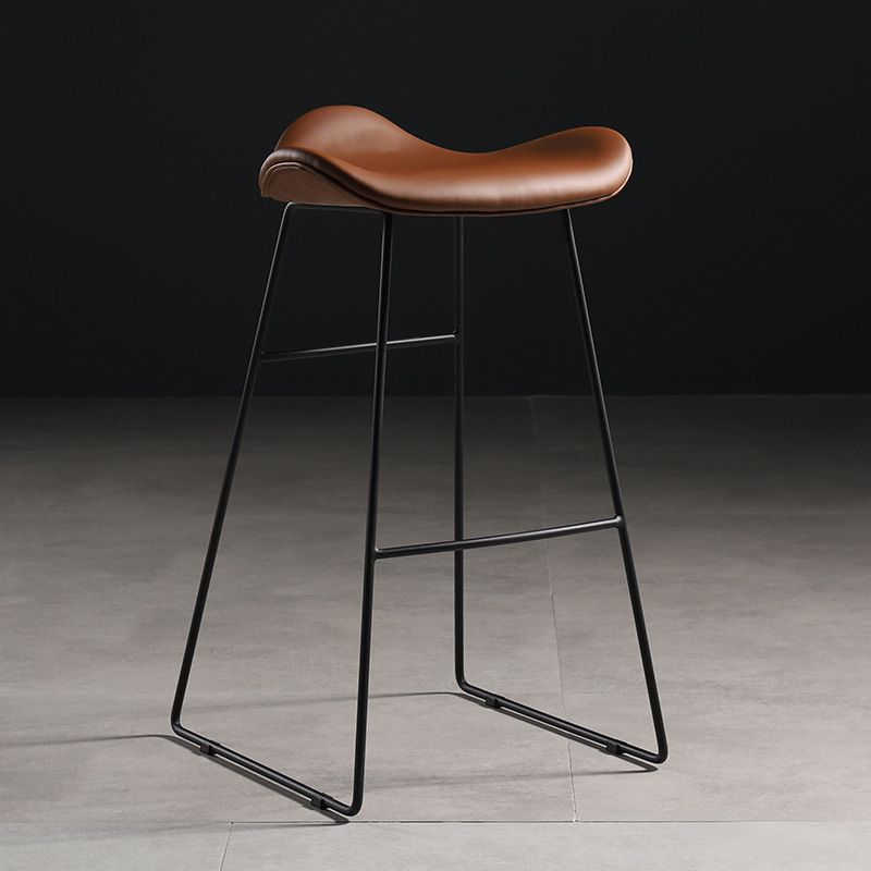 Contemporary Armless Backless Counter Stool Iron Bar Stool with Footrest Clearhalo 'Bar Furniture' 'Bar Stools' 'bar_stools' 'furn' 'furn_bar_stools' 'Furniture' 'Kitchen & Dining Furniture' 1200x1200_7e3a85cd-9d3d-431f-92a0-d1bf2df13d02